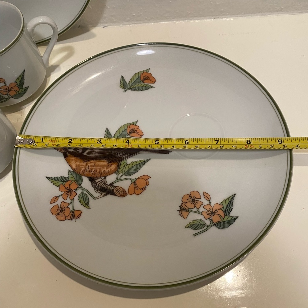 Fitz & Floyd Collector Bird Snack Set 1975- Set of 2 - Picture 7 of 12